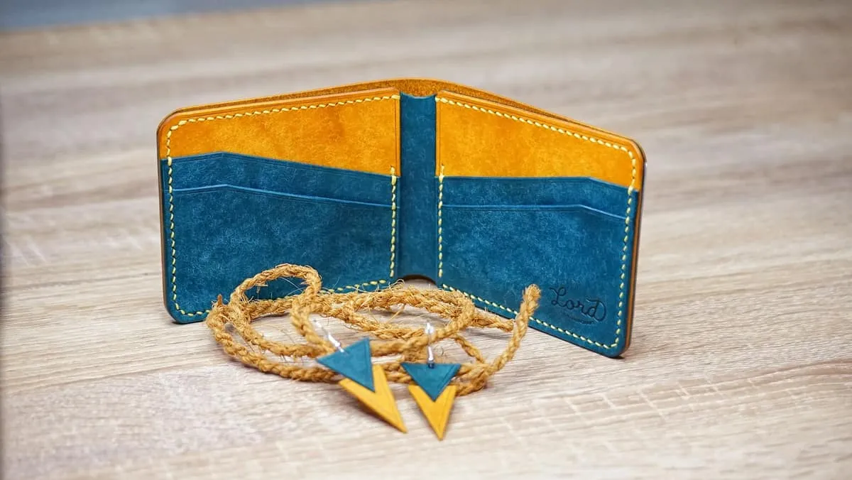 Wings 2 Wallet & Tria Earrings - Ortensia & Yellow, photo 12