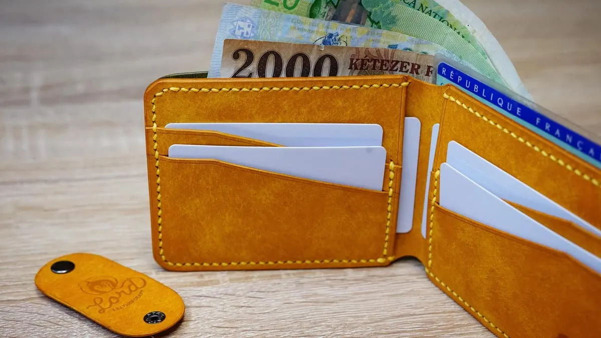 Wings 2 - Bi-fold Wallet, Yellow & Olive, photo 3