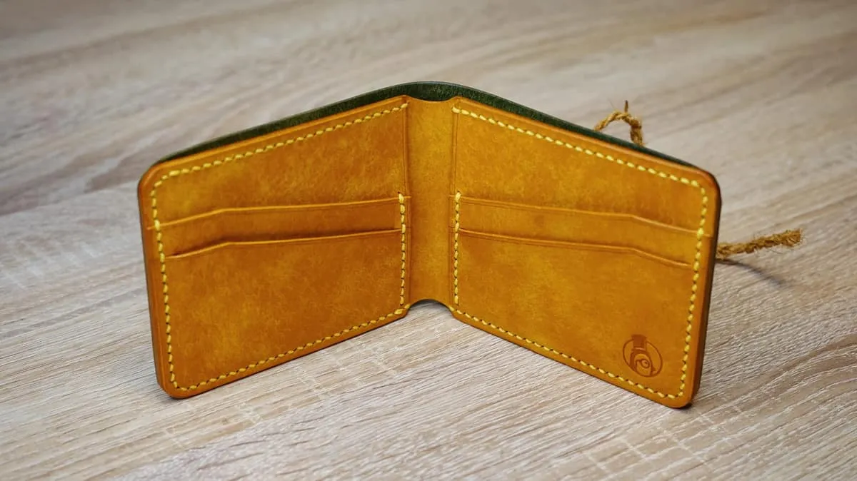 Wings 2 - Bi-fold Wallet, Yellow & Olive, photo 7