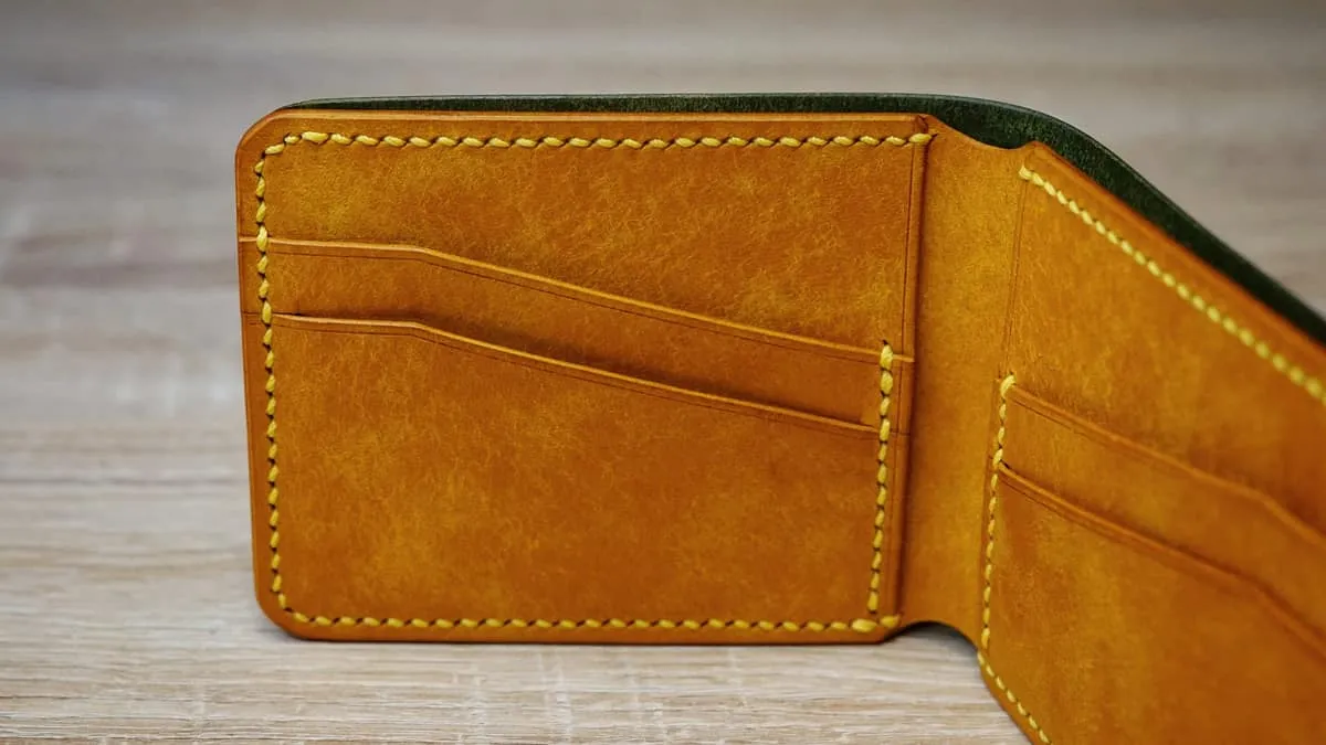 Wings 2 - Bi-fold Wallet, Yellow & Olive, photo 8